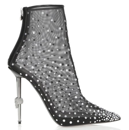 Philipp Plein Diamond Studded Sheer Boots