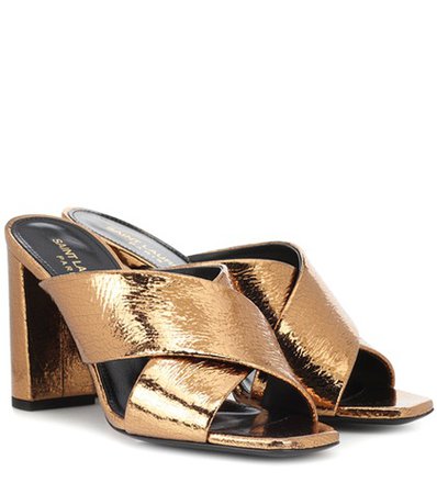 Loulou 95 metallic leather sandals