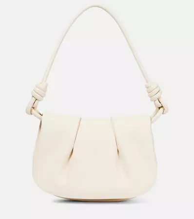 Paseo Satchel Leather Shoulder Bag in White - Loewe | Mytheresa