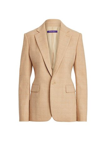 Ralph Lauren Collection Skylar Glen Plaid Single Breasted Jacket | SaksFifthAvenue