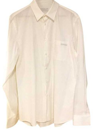 Prada White Men Classic Fit Shirt Button-down Top Size OS (one size) - Tradesy