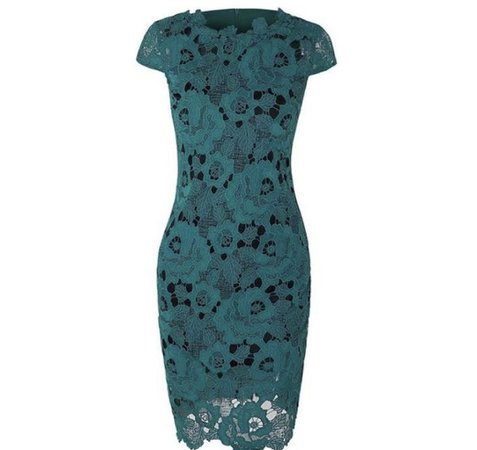Teal Turquoise Lace Dress