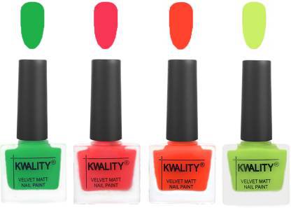 Kwality nail_polish Green,Pink Mania,Candy Orange,Light Lemon Green - Price in India, Buy Kwality nail_polish Green,Pink Mania,Candy Orange,Light Lemon Green Online In India, Reviews, Ratings & Features | Flipkart.com