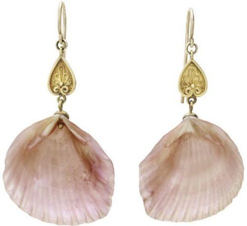 Pink shell earrings