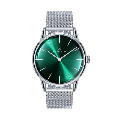 August Berg Serenity Greenhill Silver Classic Watch