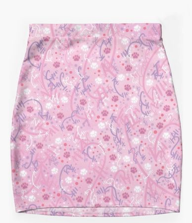 paw print skirt