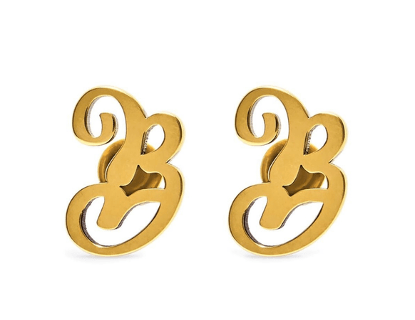 gold balenciaga earrings