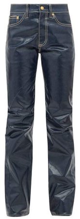 Cypress Coated Jeans - Womens - Navy