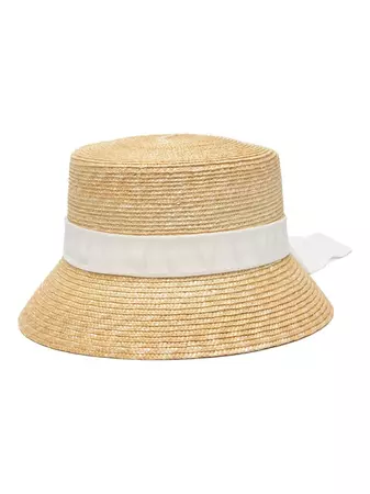 Valentino Garavani ribbon-embellished Straw Hat - Farfetch