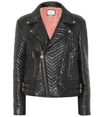 Quilted leather jacket
