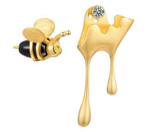 melting bee earrings