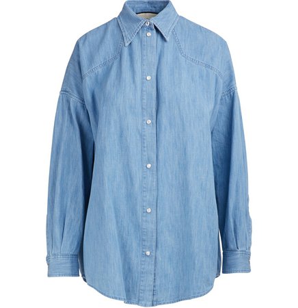 Women's Denim shirt with patches | GUCCI | 24S