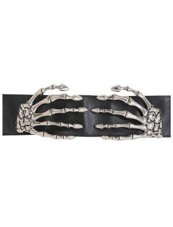 Silver Skeleton Hands Belt