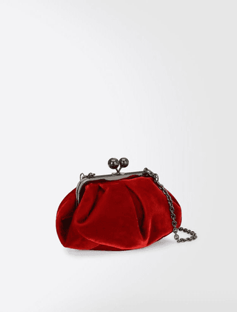 red suede vintage bag