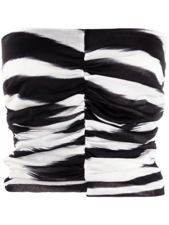 Missoni zebra-print strapless top white & black MDK00174BK00UO - Farfetch