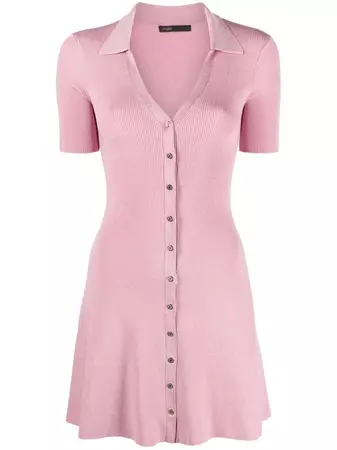 Maje Knitted button-front Minidress - Farfetch