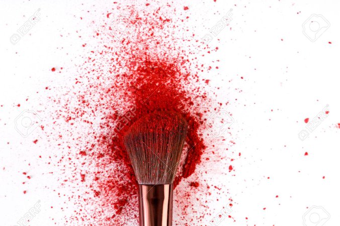 Makeup Brush Red