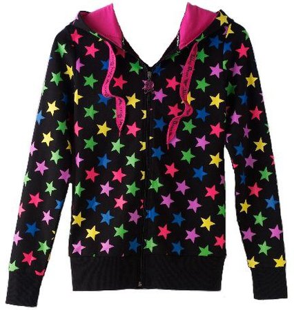 black and rainbow scene zip-up hoodie