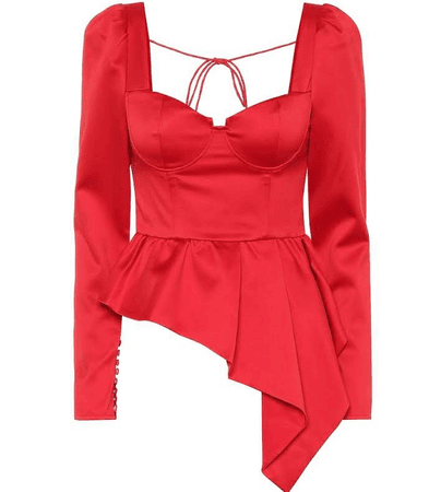 Ruby red blouse