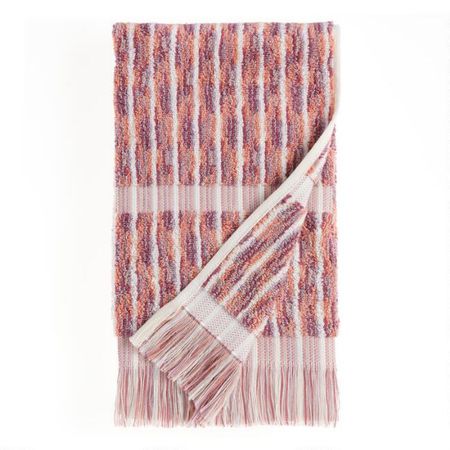 Terracotta and Lavender Jacquard Lina Hand Towel | World Market