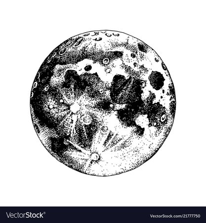 Hand drawn moon Royalty Free Vector Image - VectorStock