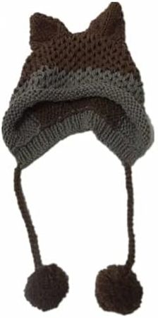 Amazon.com: Cute Beanies for Women Cat Beanie Vintage Beanies Women Fox Hat Grunge Accessories Slouchy Beanies for Women (Brown) : Everything Else