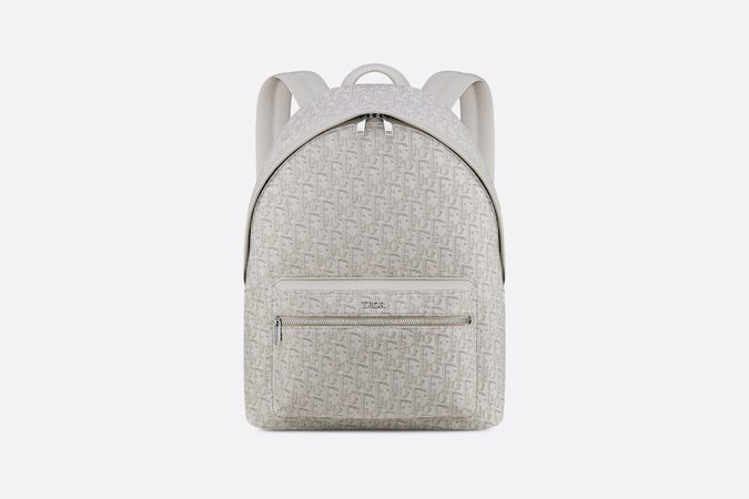 Rider Backpack Beige Dior Oblique Jacquard | DIOR