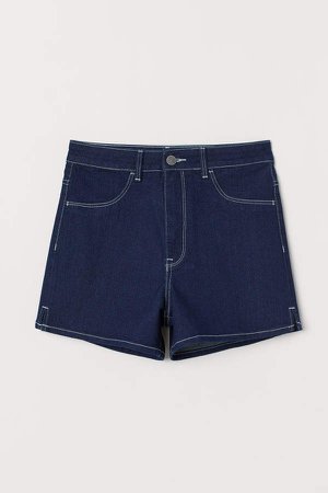 Denim Shorts High Waist - Blue