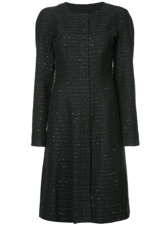 Chanel Vintage Tweed Embroidered Coat - Farfetch