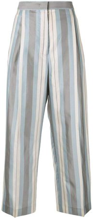 striped straight trousers