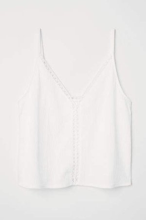 V-neck Camisole Top - White