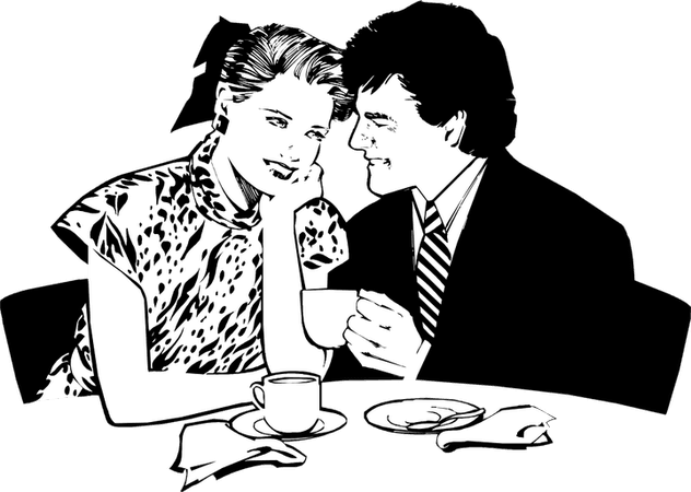 drawings couple dining - Google Search