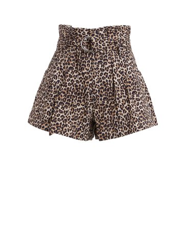 Marissa Webb | Dixon Leopard Paperbag Shorts | INTERMIX®