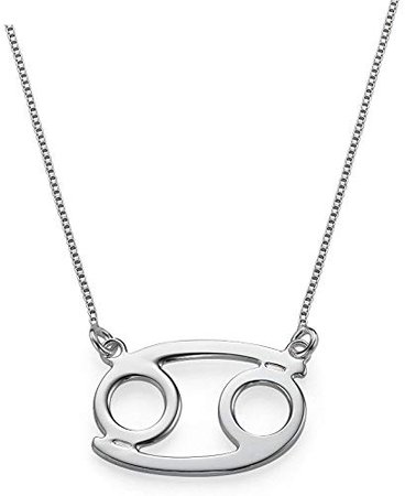 Amazon.com: Cancer Zodiac Necklace in Silver! (14 Inches): Jewelry