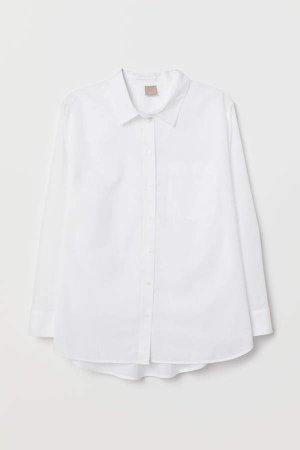 H&M+ Cotton Shirt - White