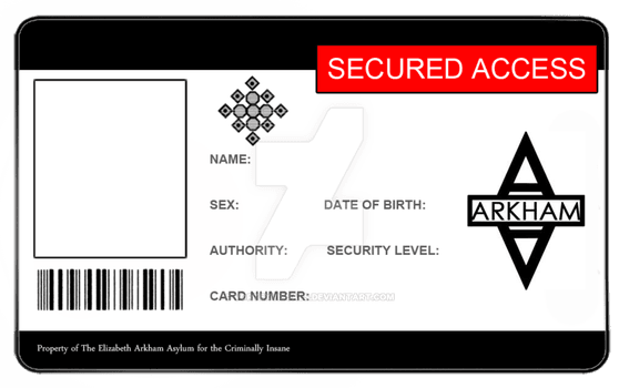 Arkham Asylum Identification Card