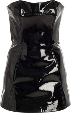 David Koma Patent Leather Corset Dress