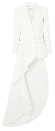 Asymmetric white jacket