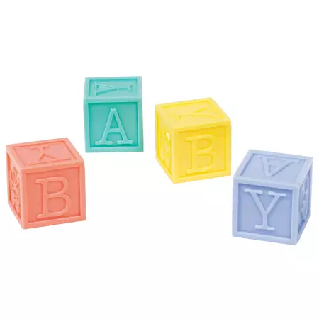 Baby Shower Baby Blocks Multi-Coloured Pack of 4