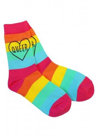 Extreme Largeness Queer Rainbow Socks | Attitude Clothing