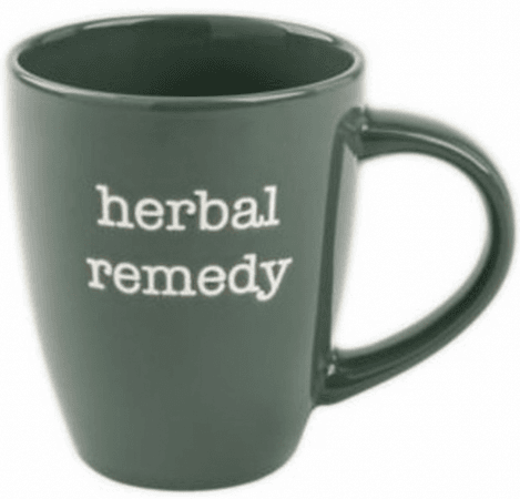 Herbal remedy green mug