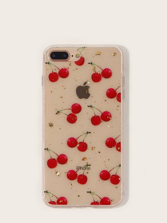 Cherry Pattern iPhone Case | ROMWE