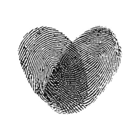 fingerprint heart PNG