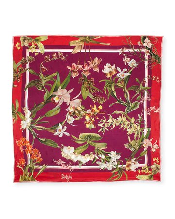 St. Piece Imelda Double-Sided Silk Floral Scarf