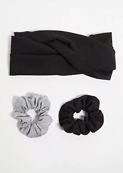 3-Pack Navy Scrunchie Headband Set | Headbands | rue21