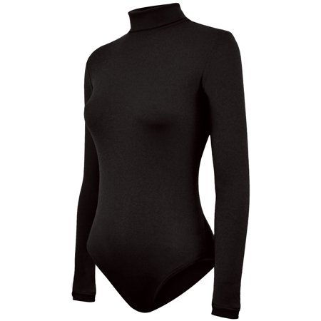Stretch Nylon Turtleneck Bodysuit - Walmart.com