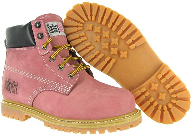 Amazon.com: Safety Girl Steel Toe Work Boots - Light Pink: Industrial & Scientific