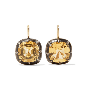Fred Leighton | Collection 18-karat gold, silver and citrine earrings | NET-A-PORTER.COM