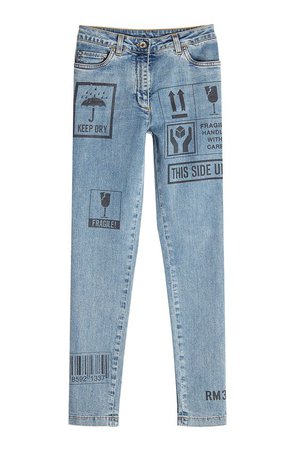 MOSCHINO Moschino Printed Skinny Jeans.