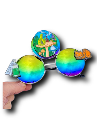 Alice In Wonderland Sunglasses Third Eye Sunglasses Glasses Rave Festival Fashion Outfit Hippie Birthday Gifts Custom Women Costume Trippy